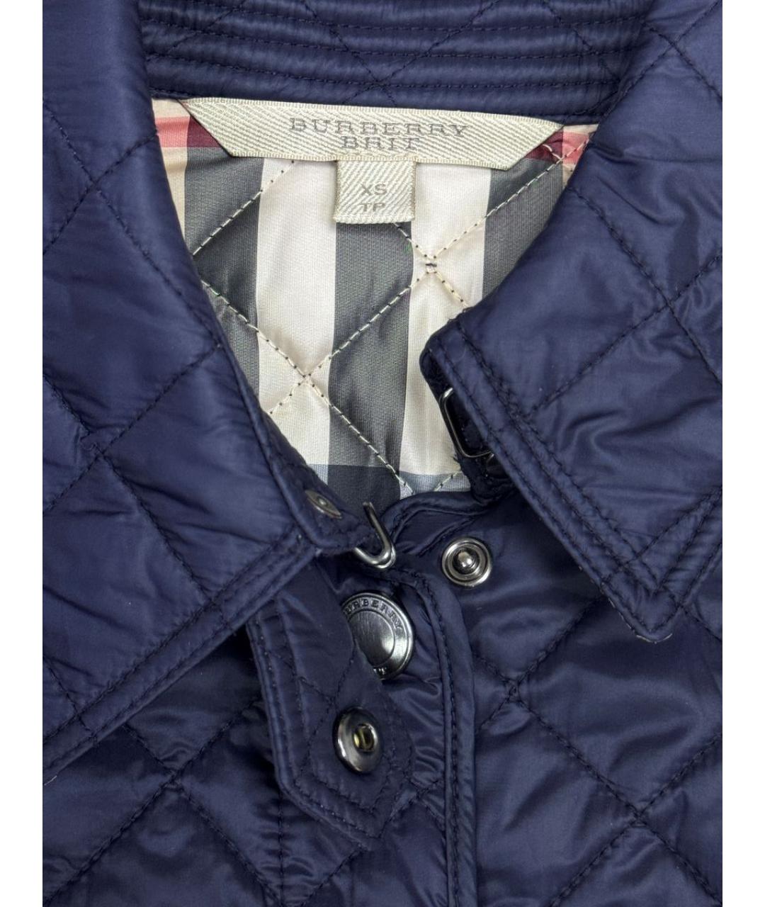 BURBERRY Темно-синяя полиамидовая куртка, фото 5