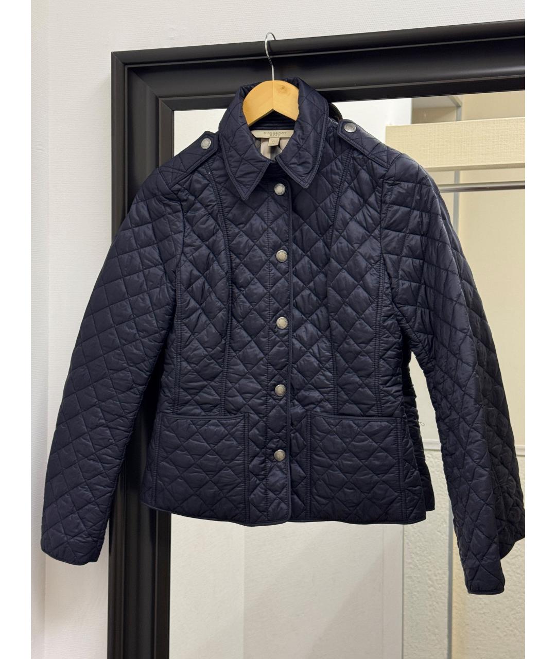 BURBERRY Темно-синяя полиамидовая куртка, фото 10