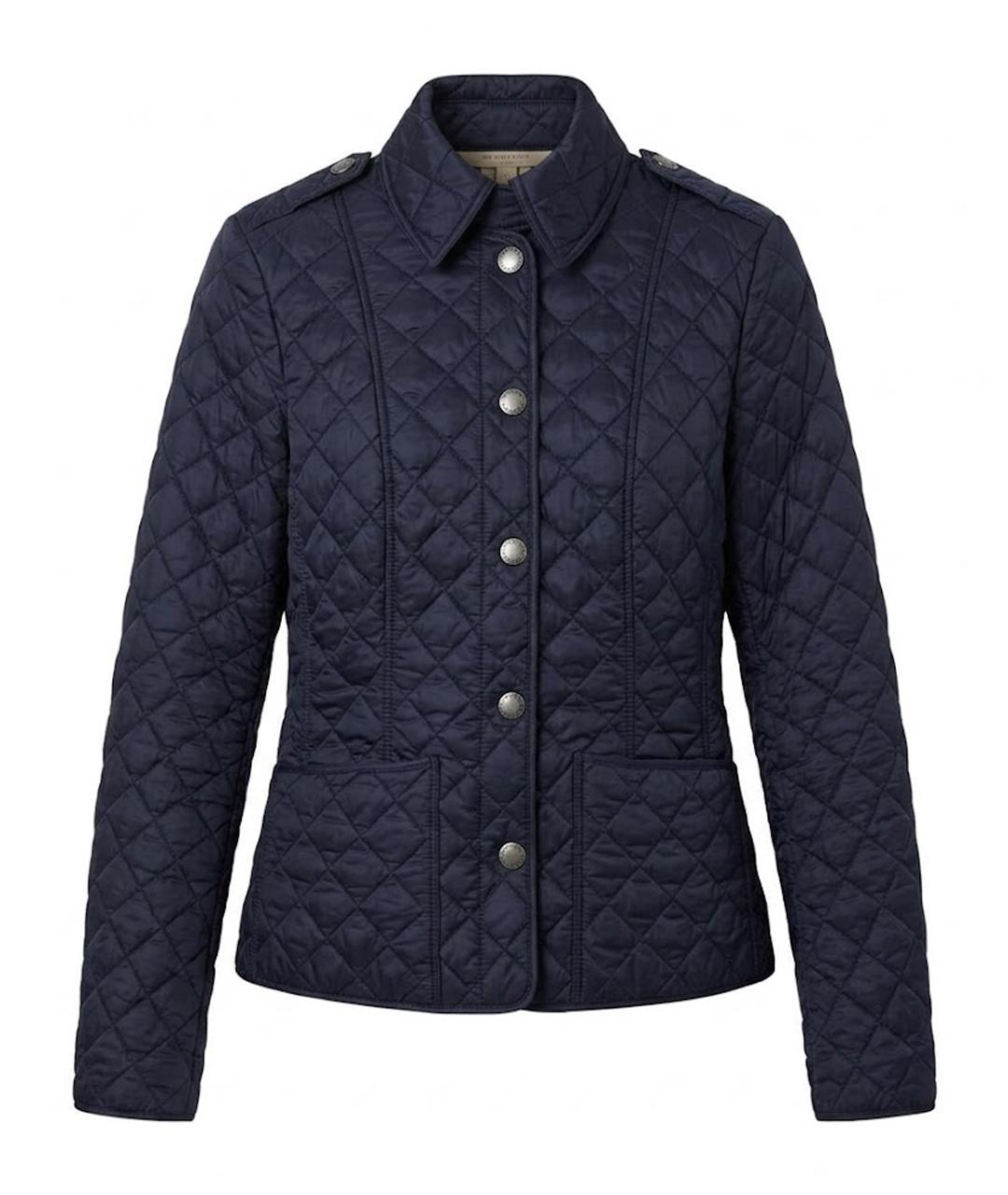 BURBERRY Темно-синяя полиамидовая куртка, фото 1