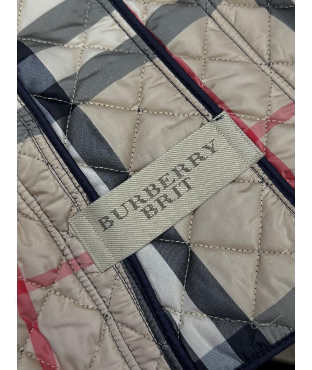 BURBERRY Темно-синяя полиамидовая куртка, фото 6