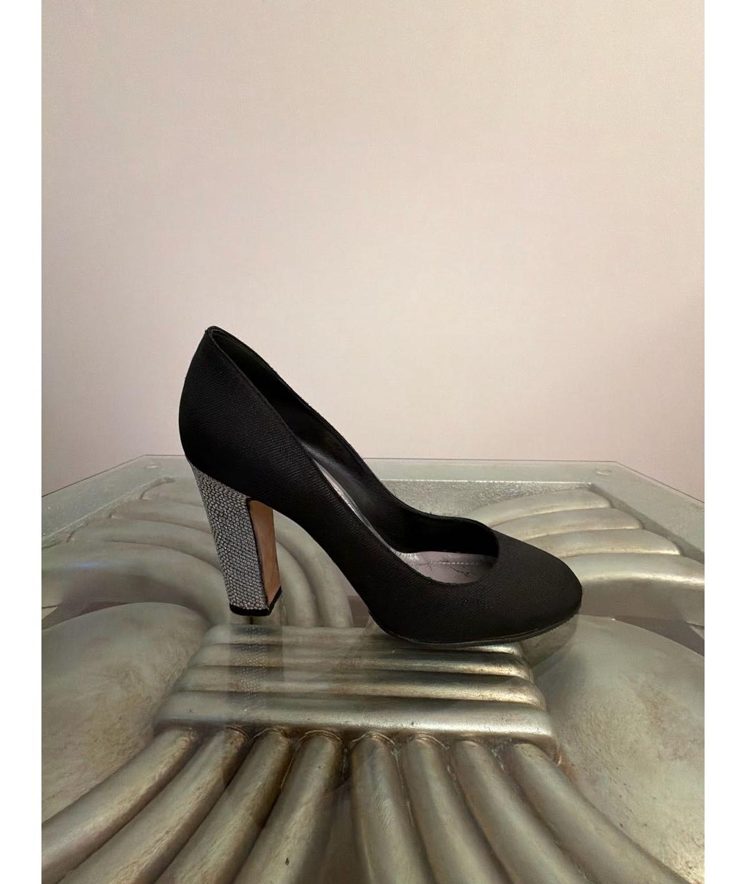 RENE CAOVILLA Черные текстильные туфли, фото 5