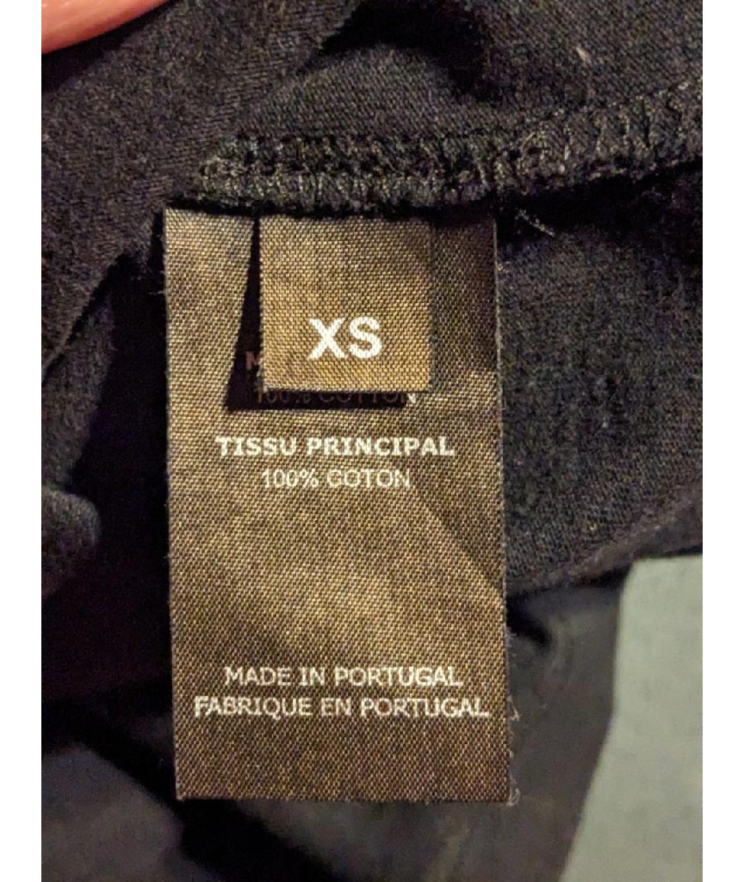 VETEMENTS Черная хлопковая футболка, фото 5