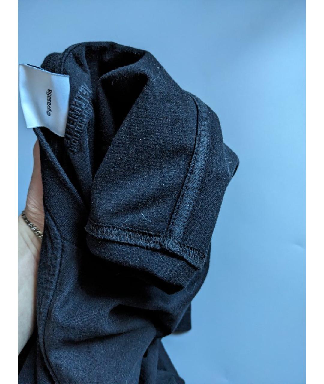 VETEMENTS Черная хлопковая футболка, фото 9