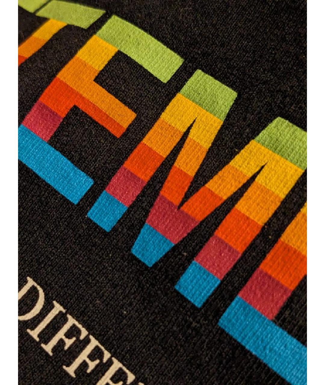 VETEMENTS Черная хлопковая футболка, фото 2