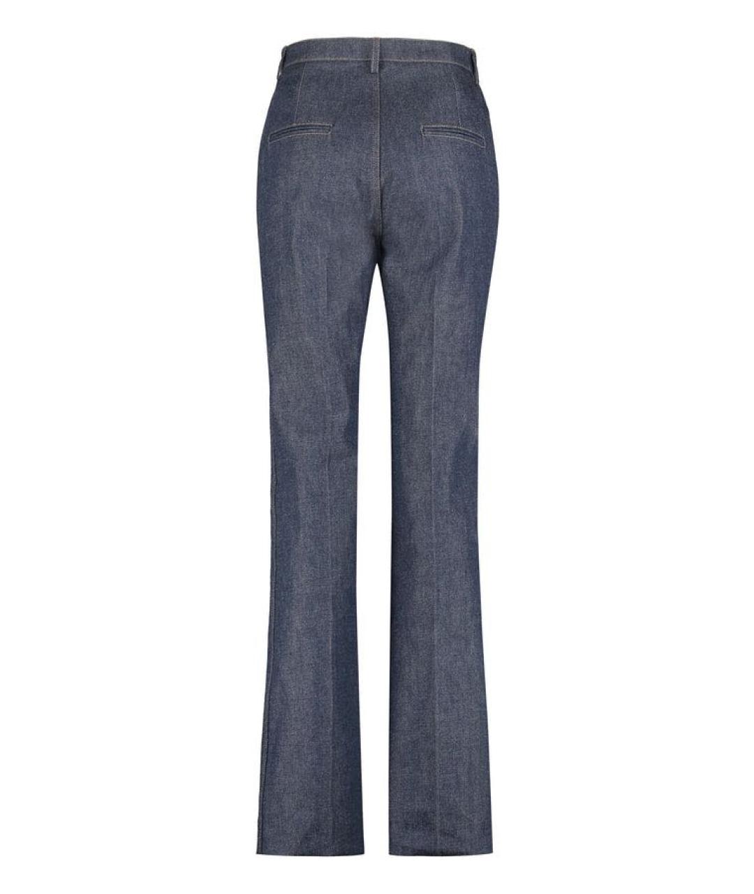 SAINT LAURENT Темно-синие хлопковые джинсы клеш, фото 2