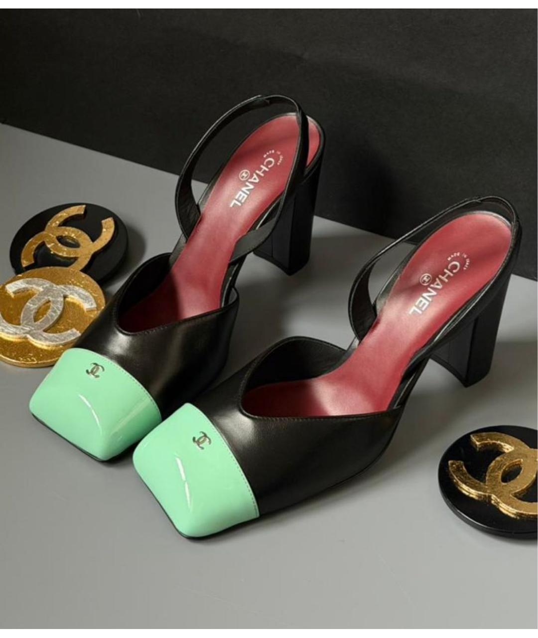 CHANEL Мульти кожаные туфли, фото 3