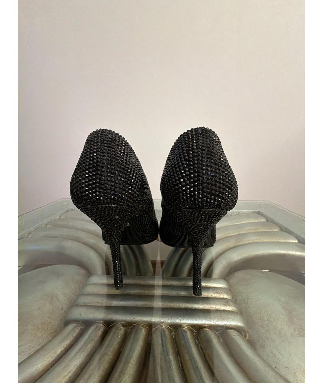 GIAN MARCO LORENZI Черные текстильные туфли, фото 4