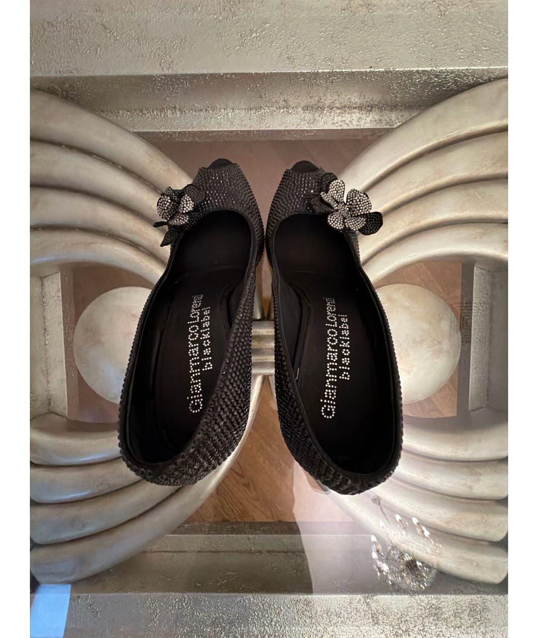 GIAN MARCO LORENZI Черные текстильные туфли, фото 3
