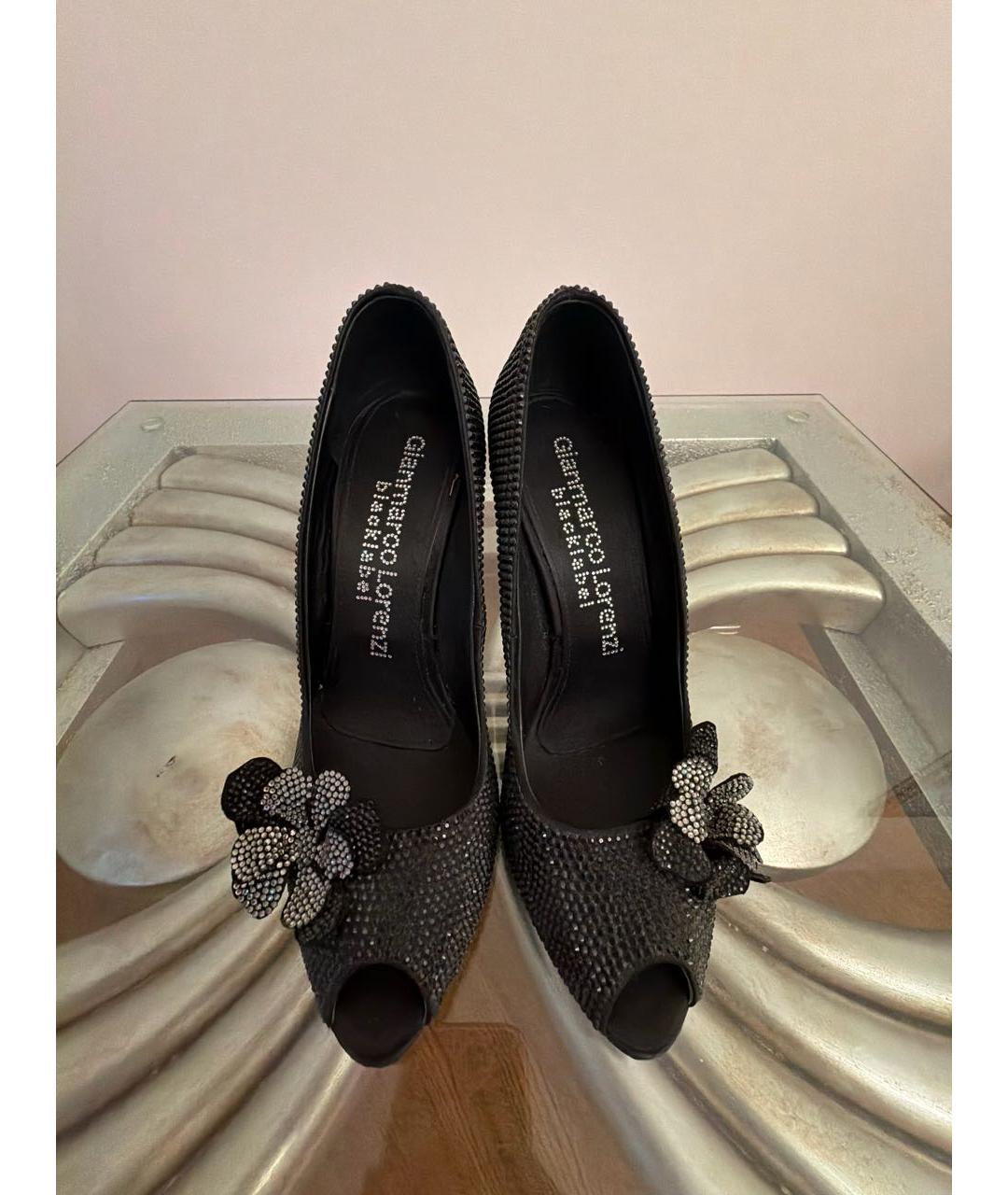 GIAN MARCO LORENZI Черные текстильные туфли, фото 2