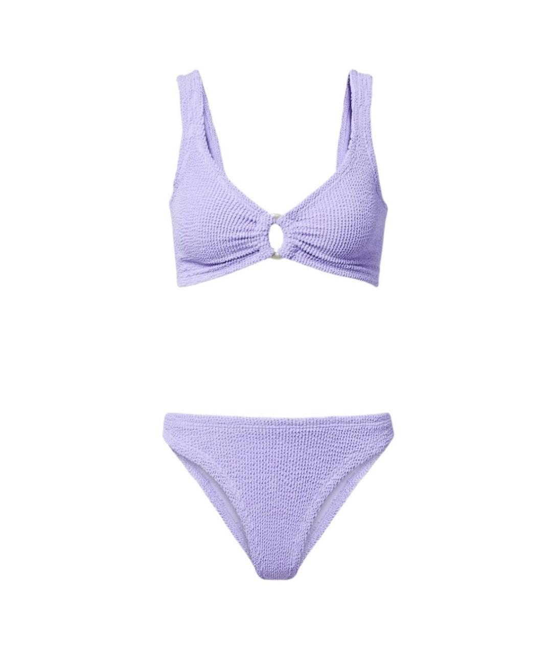 HUNZA G Фиолетовый полиамидовый купальник, фото 3