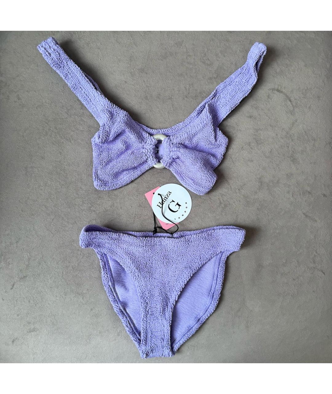 HUNZA G Фиолетовый полиамидовый купальник, фото 2