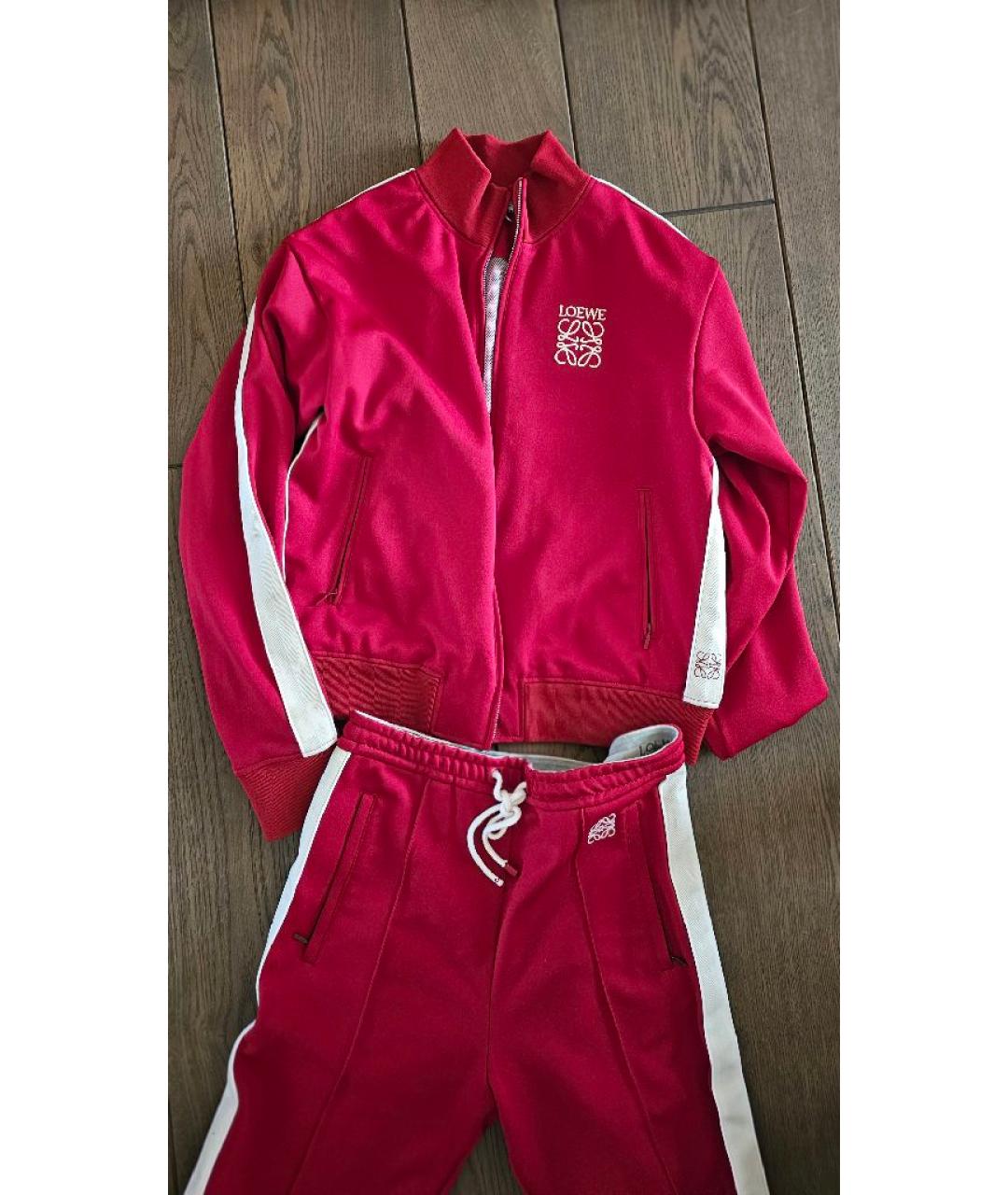 LOEWE Бордовый костюм с брюками, фото 2