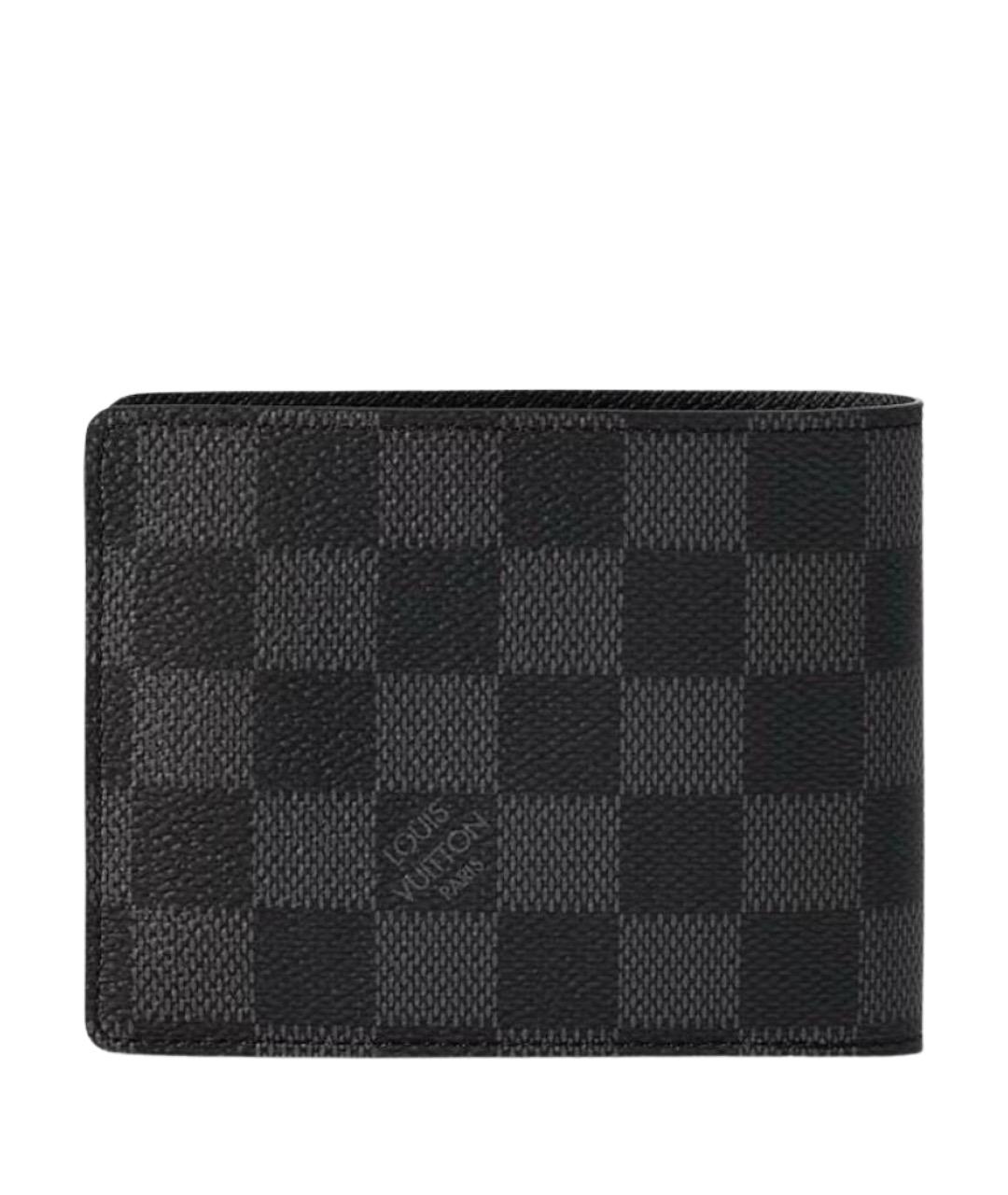 LOUIS VUITTON Черный кожаный кошелек, фото 1