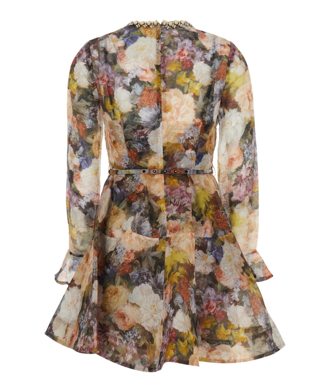 ZIMMERMANN Мульти льняное повседневное платье, фото 2