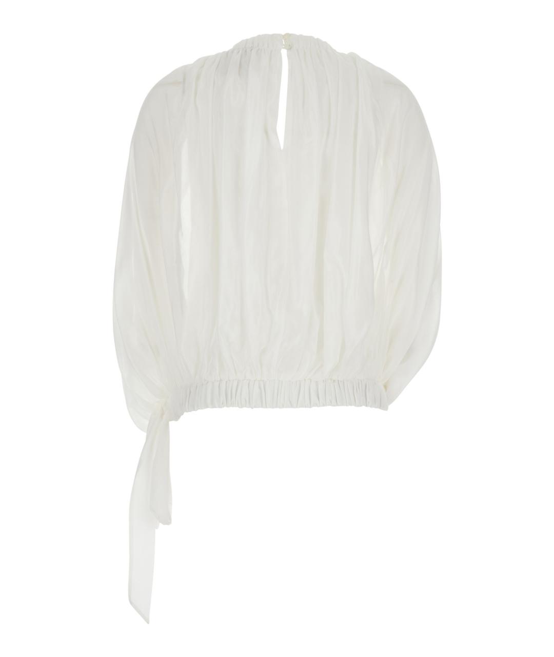 SEMICOUTURE Белая хлопковая блузы, фото 2