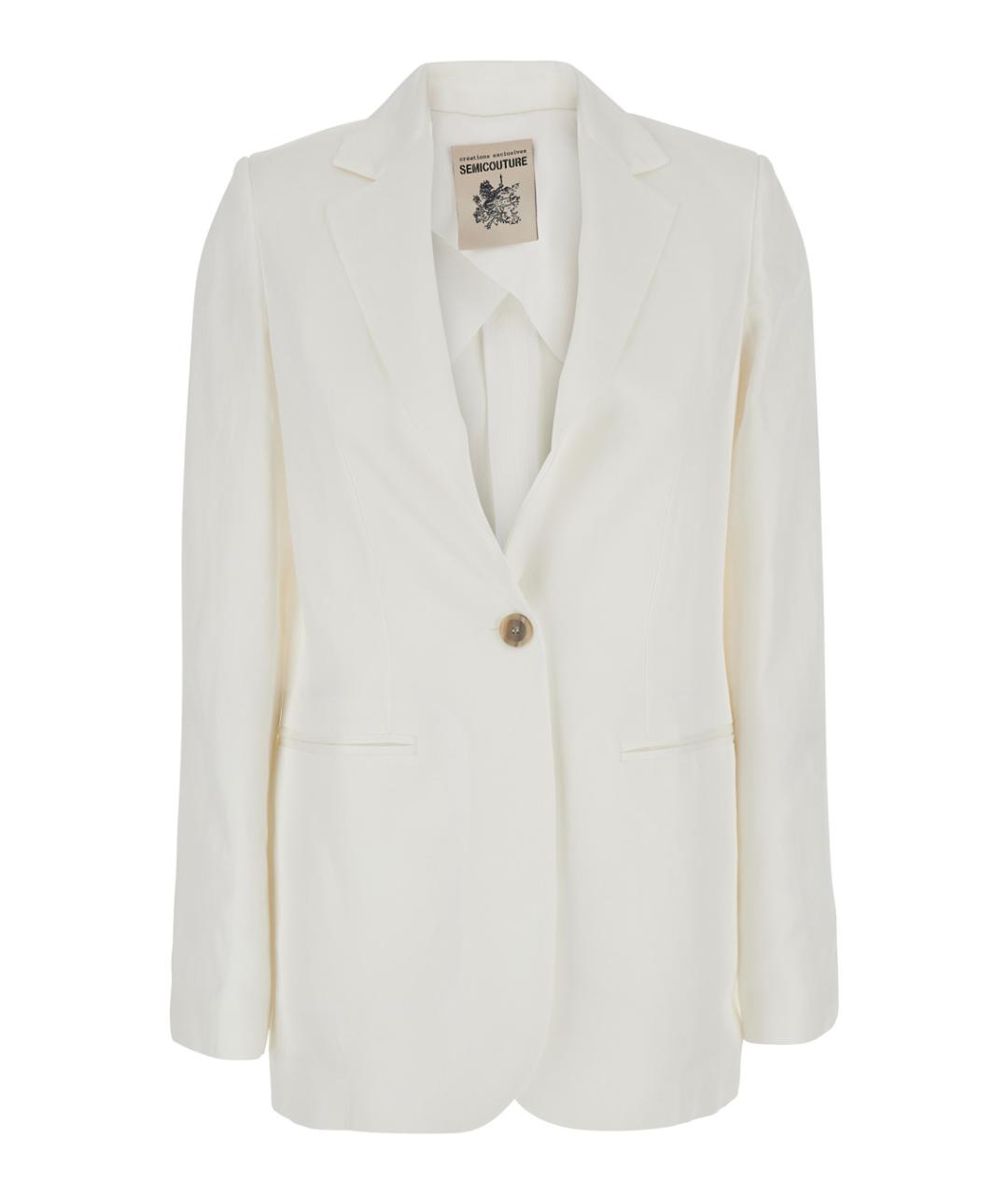 SEMICOUTURE Белый вискозный жакет/пиджак, фото 1