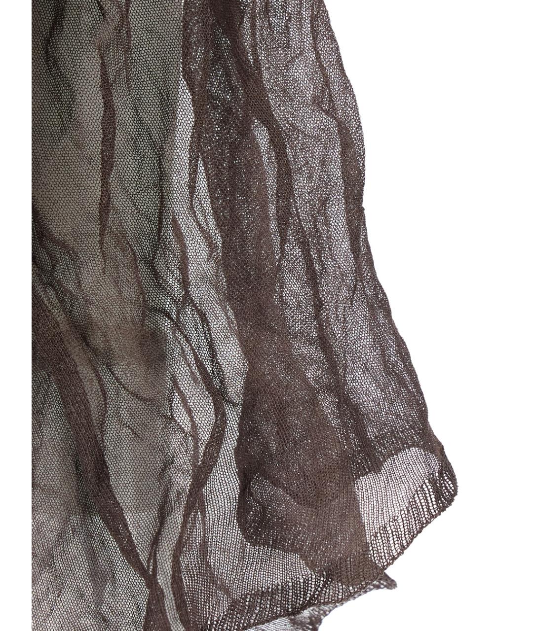 ANTONELLI Коричневая шелковая блузы, фото 3