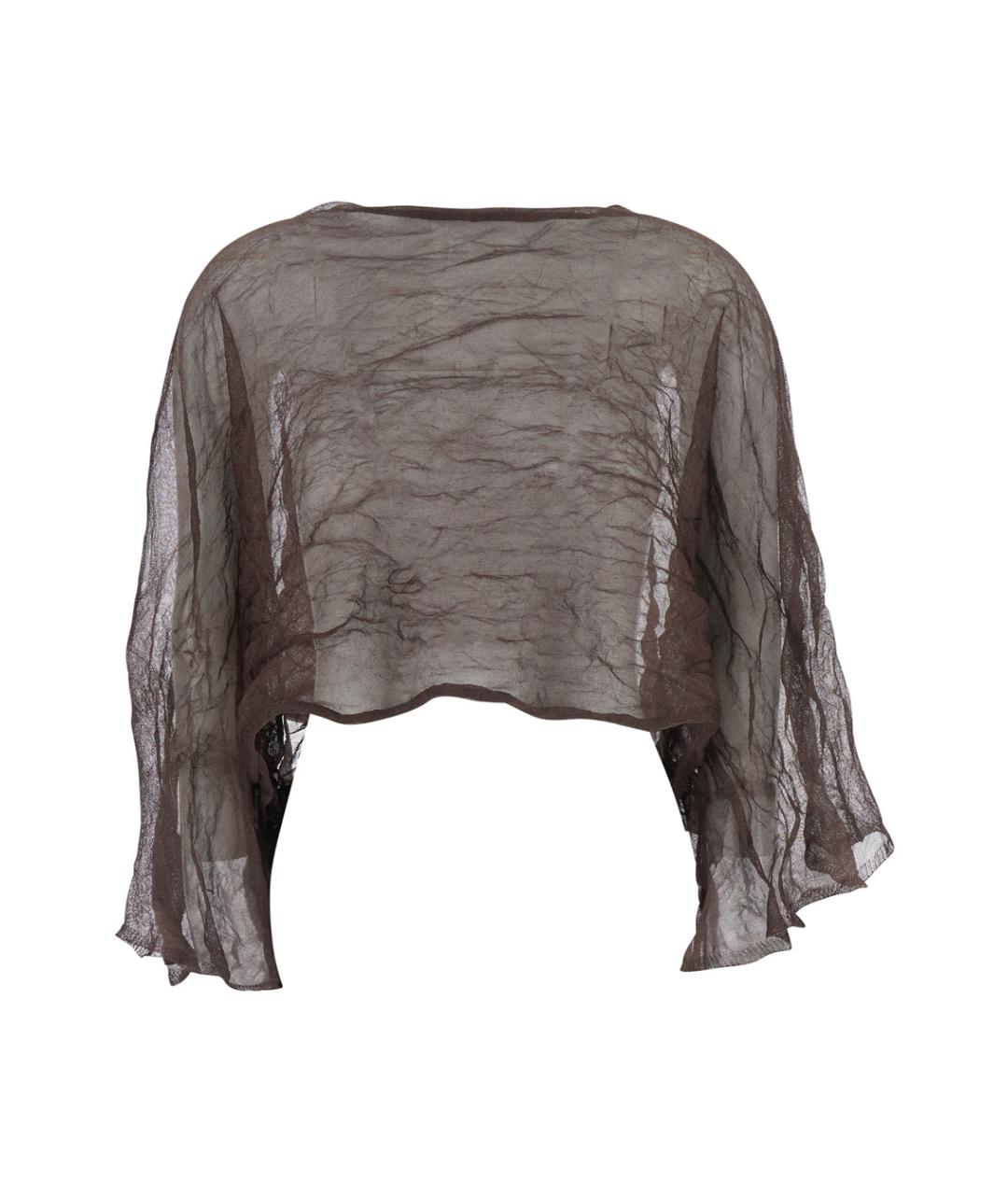 ANTONELLI Коричневая шелковая блузы, фото 1