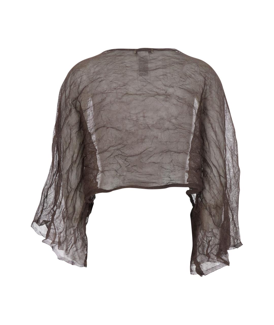 ANTONELLI Коричневая шелковая блузы, фото 2