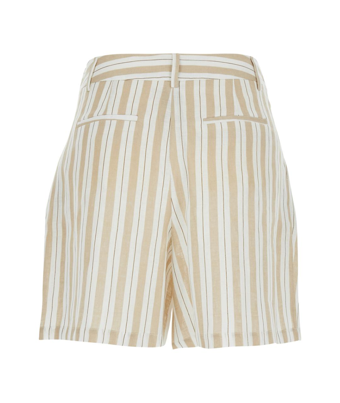 SEMICOUTURE Бежевые льняные шорты, фото 2