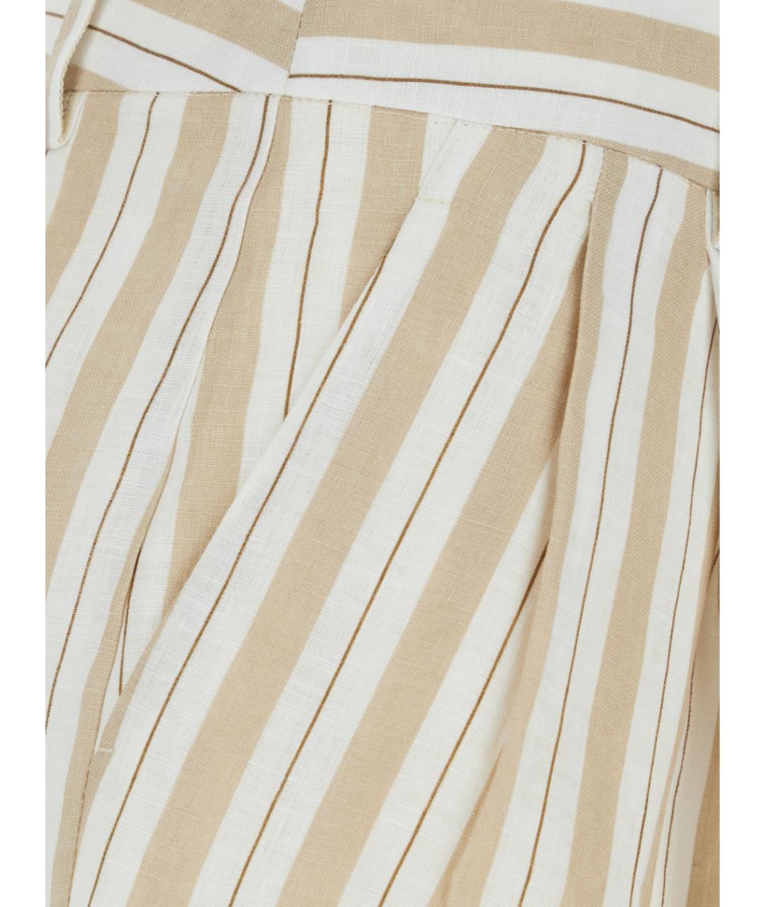 SEMICOUTURE Бежевые льняные шорты, фото 3