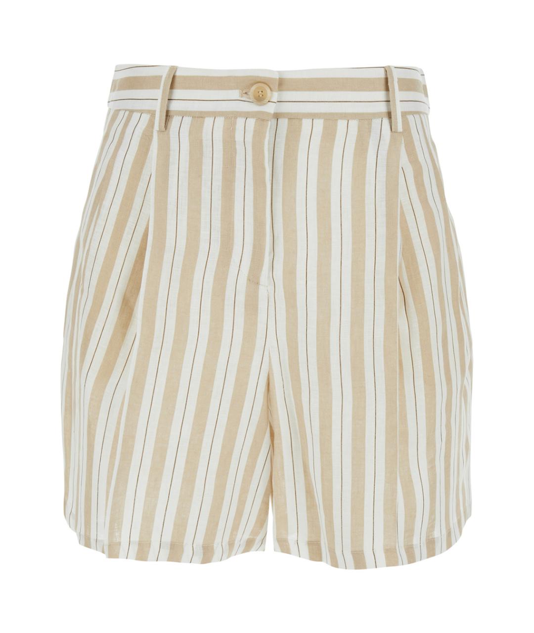 SEMICOUTURE Бежевые льняные шорты, фото 1