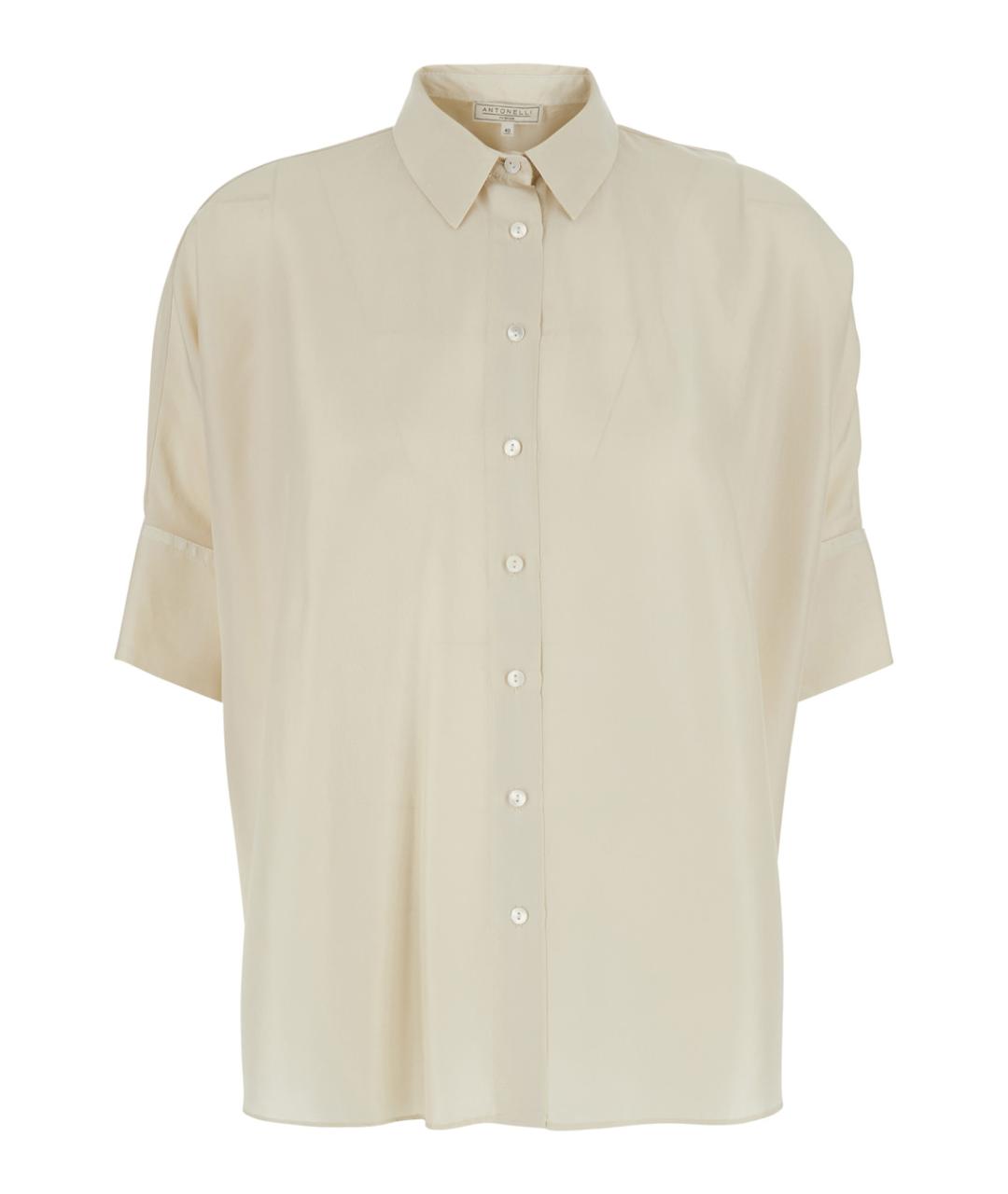 ANTONELLI Белая шелковая рубашка, фото 1