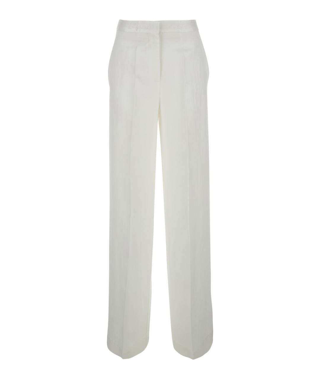 SEMICOUTURE Белые вискозные прямые брюки, фото 1