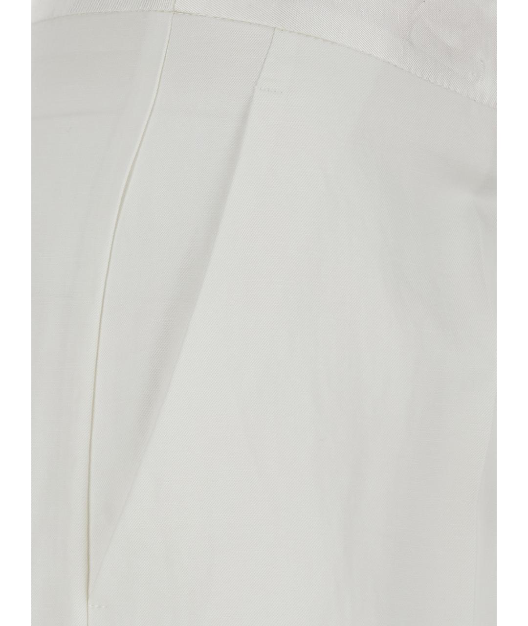 SEMICOUTURE Белые вискозные прямые брюки, фото 3