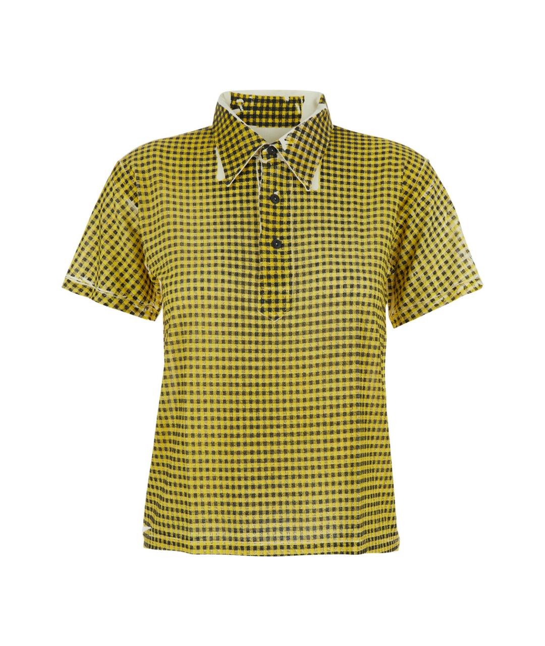 MAISON MARGIELA Желтая вискозная футболка, фото 1