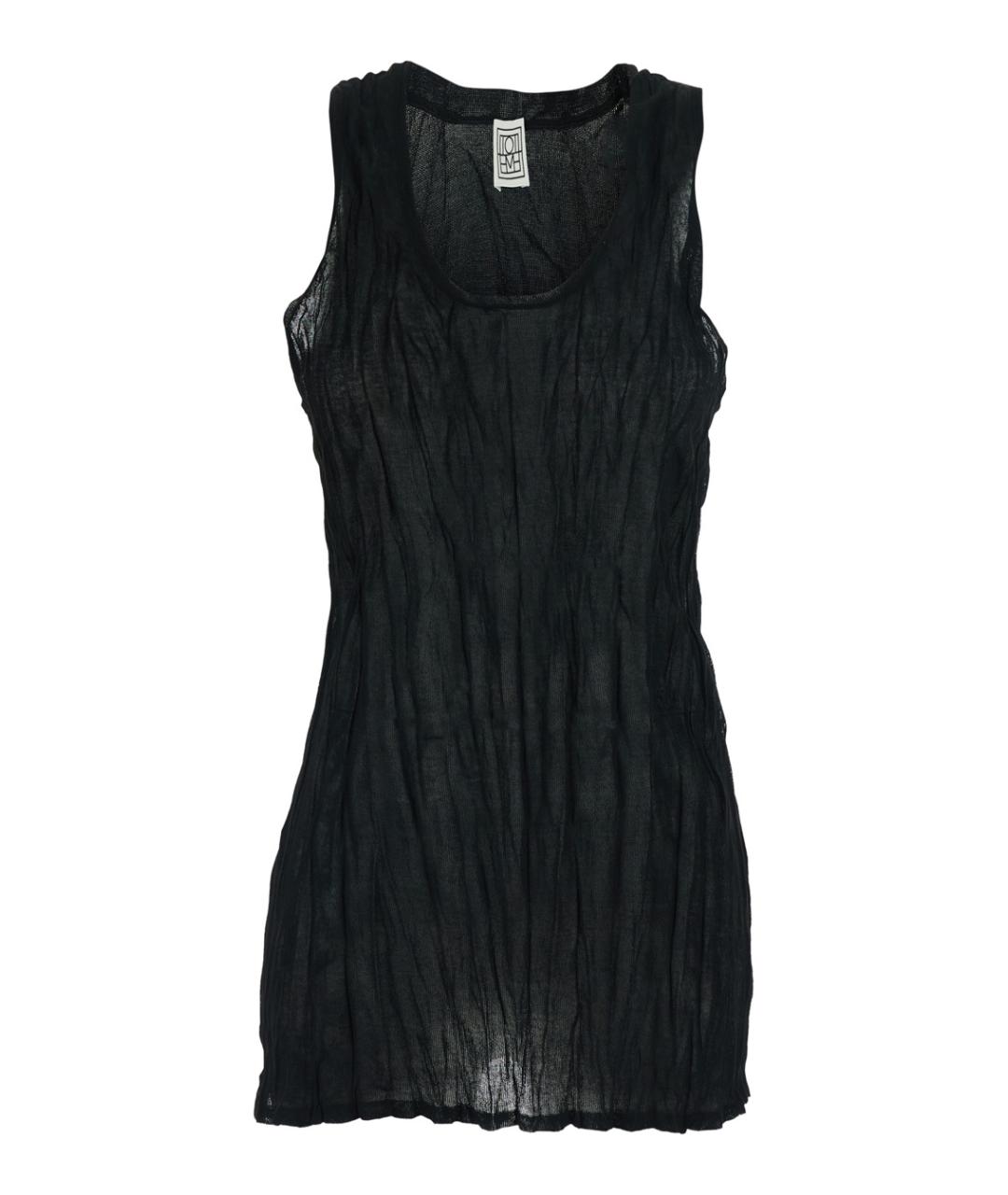 TOTEME Черная вискозная майка, фото 1