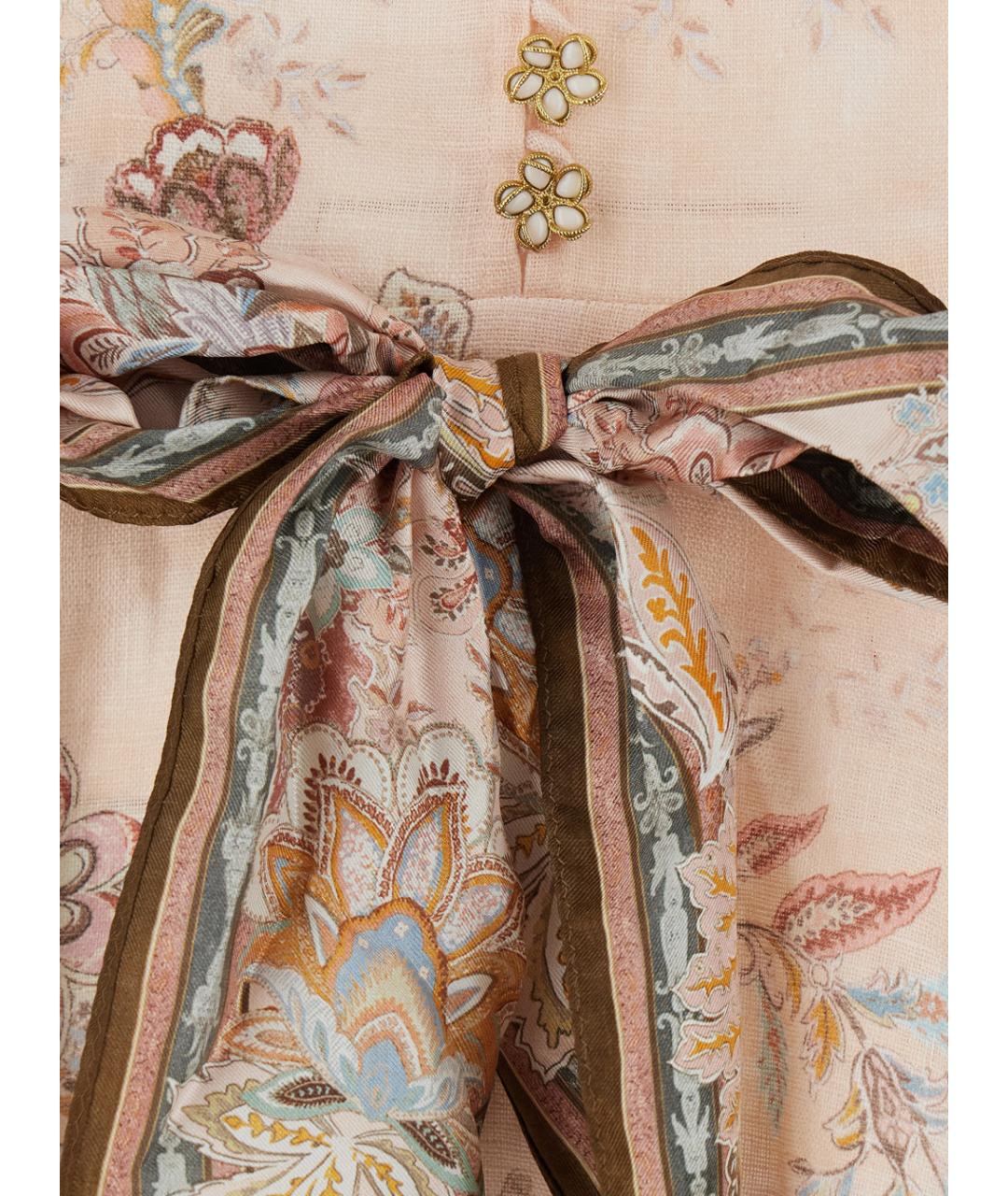 ZIMMERMANN Мульти льняное повседневное платье, фото 3