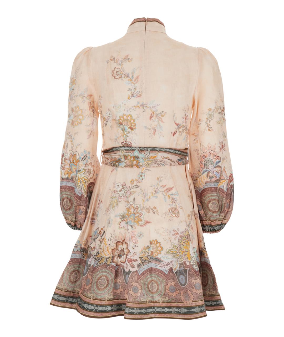 ZIMMERMANN Мульти льняное повседневное платье, фото 2