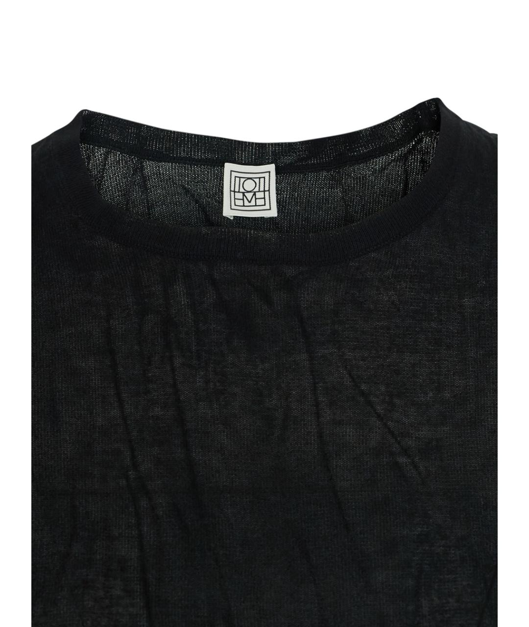 TOTEME Черное вискозное повседневное платье, фото 3