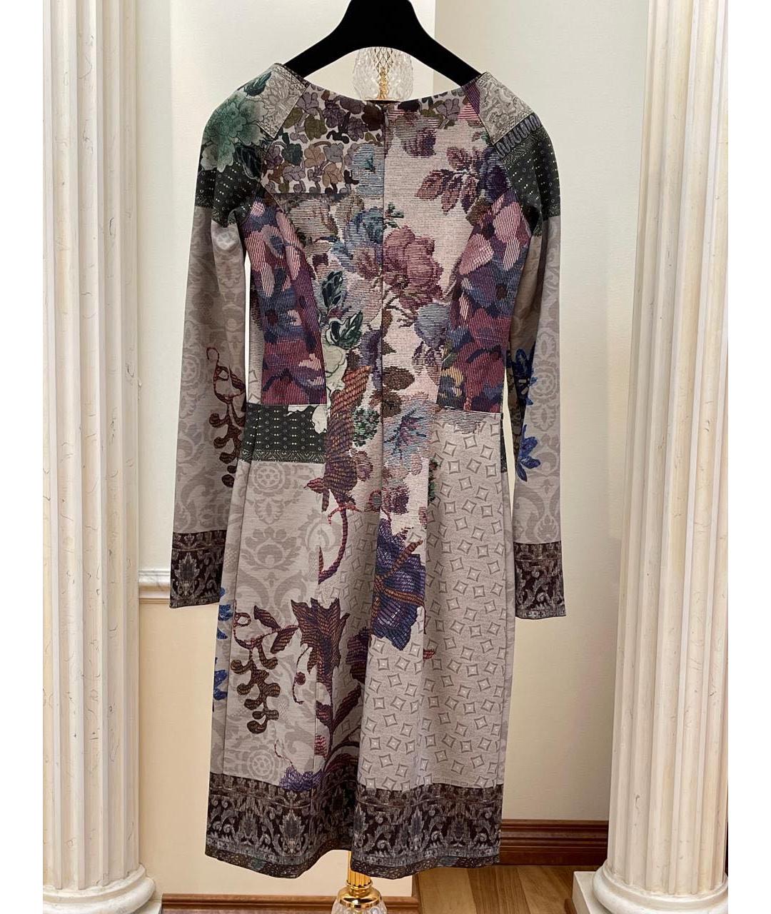 ETRO Мульти шерстяное повседневное платье, фото 2