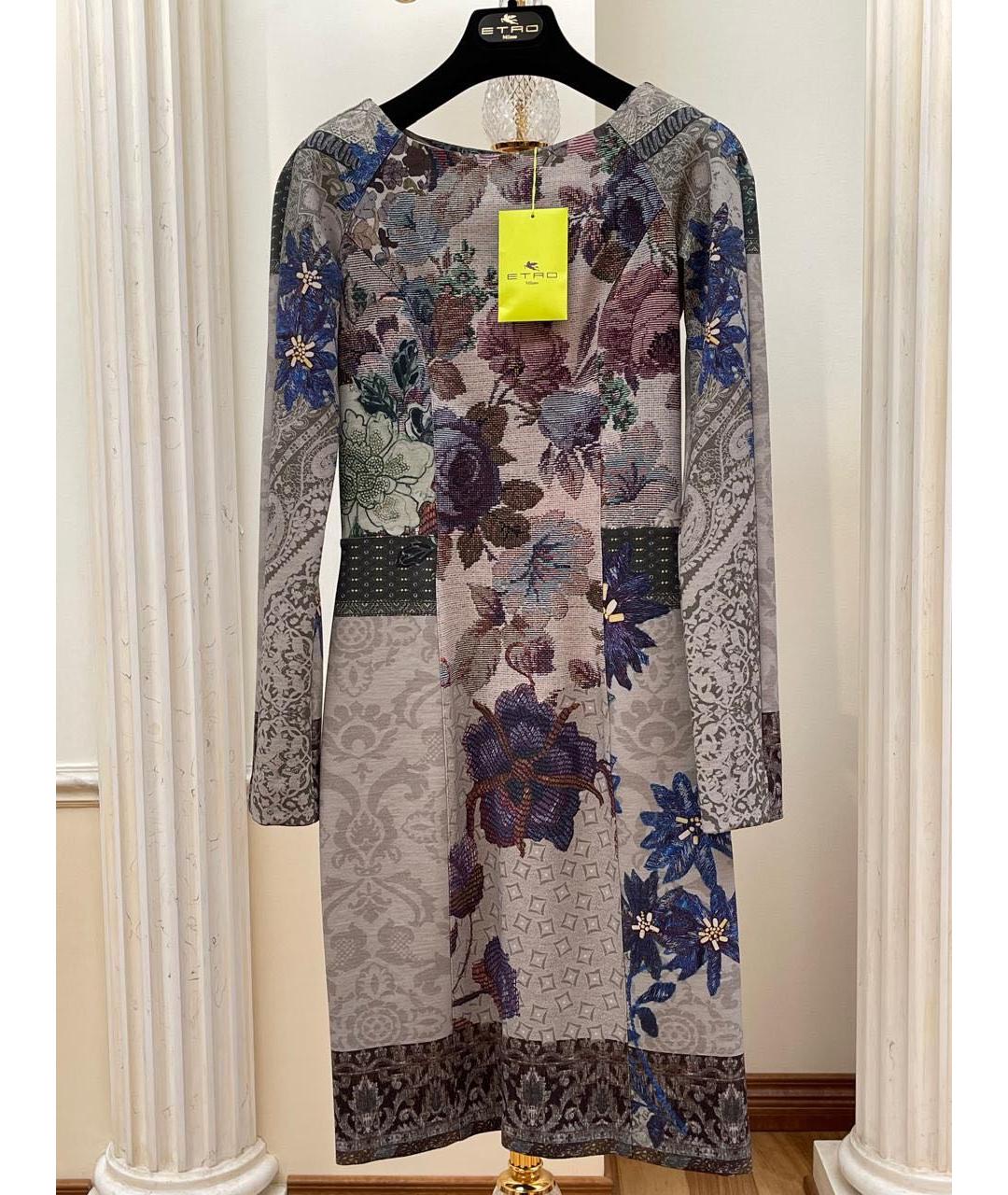 ETRO Мульти шерстяное повседневное платье, фото 7