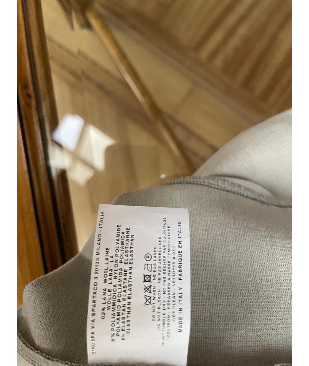 ETRO Мульти шерстяное повседневное платье, фото 5