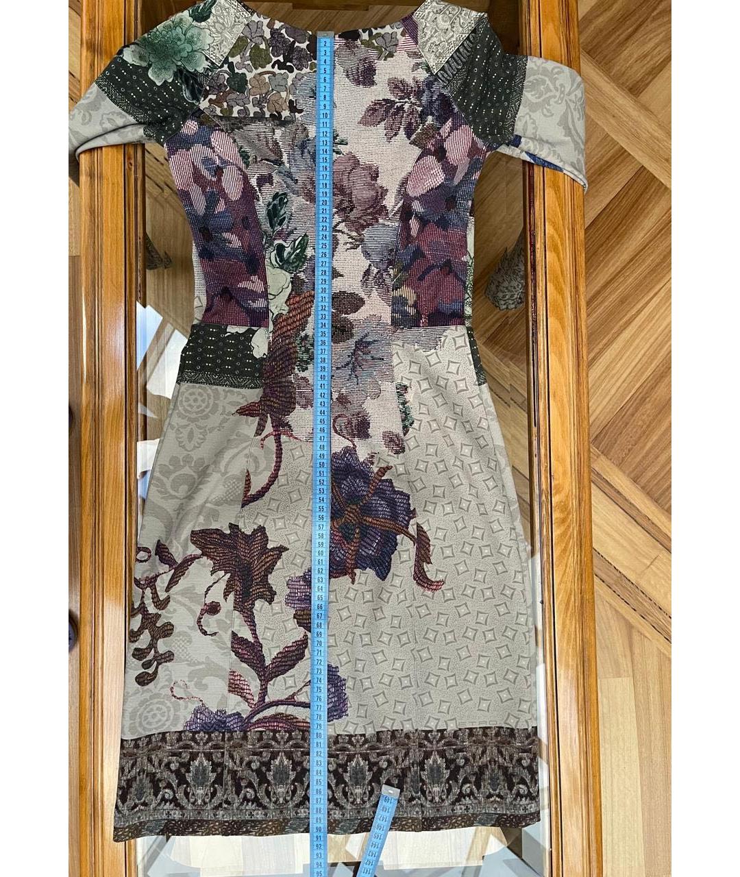 ETRO Мульти шерстяное повседневное платье, фото 3