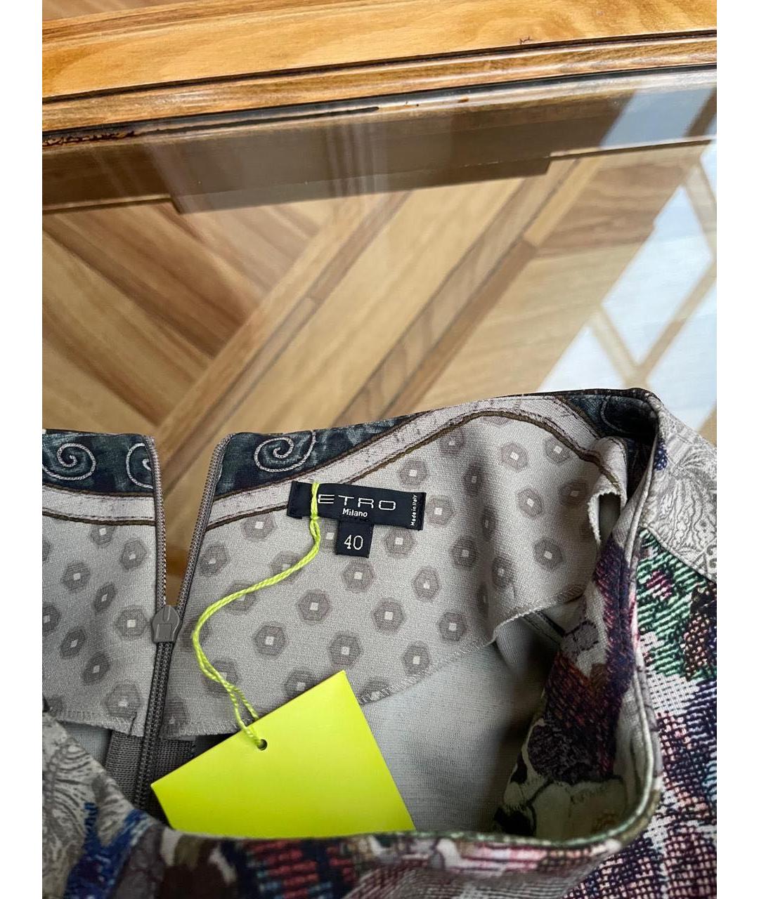 ETRO Мульти шерстяное повседневное платье, фото 6