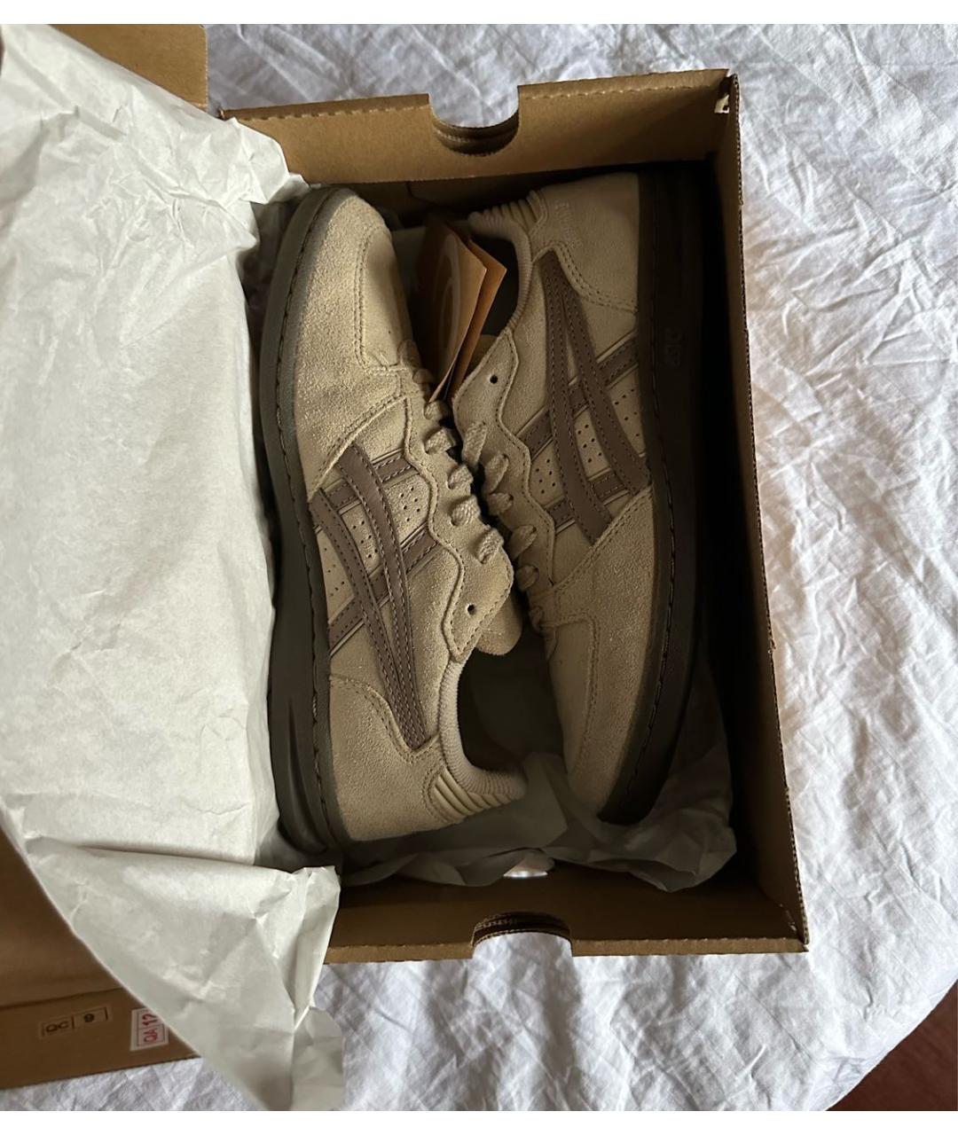 ASICS Бежевые замшевые кеды, фото 6