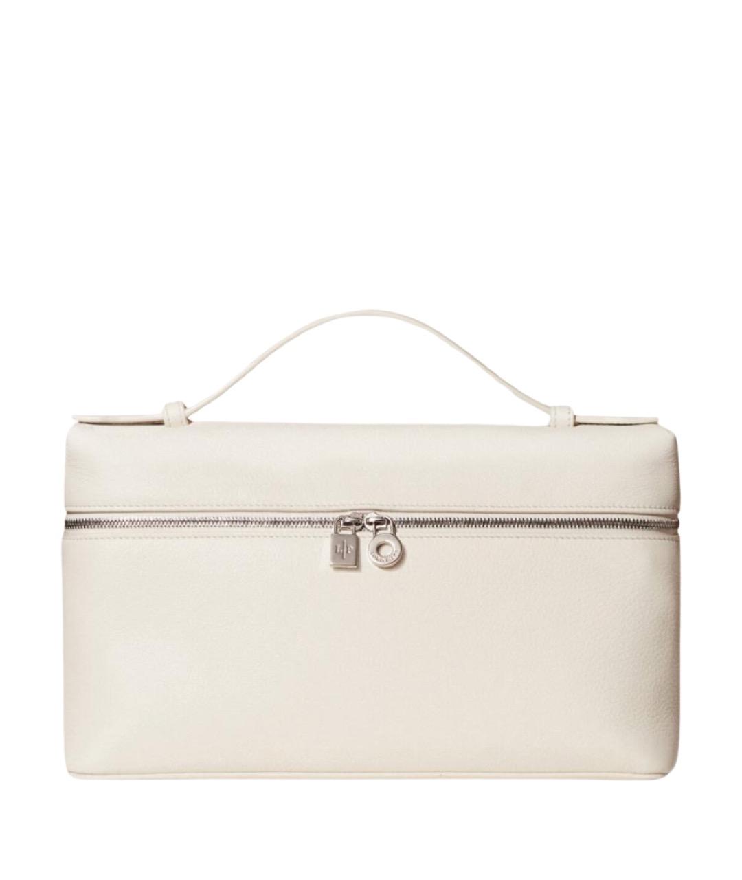 LORO PIANA Бежевая кожаная сумка через плечо, фото 1