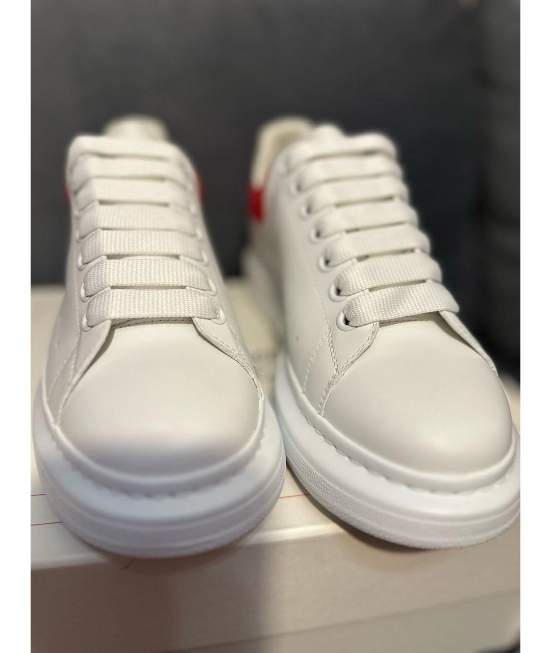 ALEXANDER MCQUEEN Белые кожаные кроссовки, фото 6