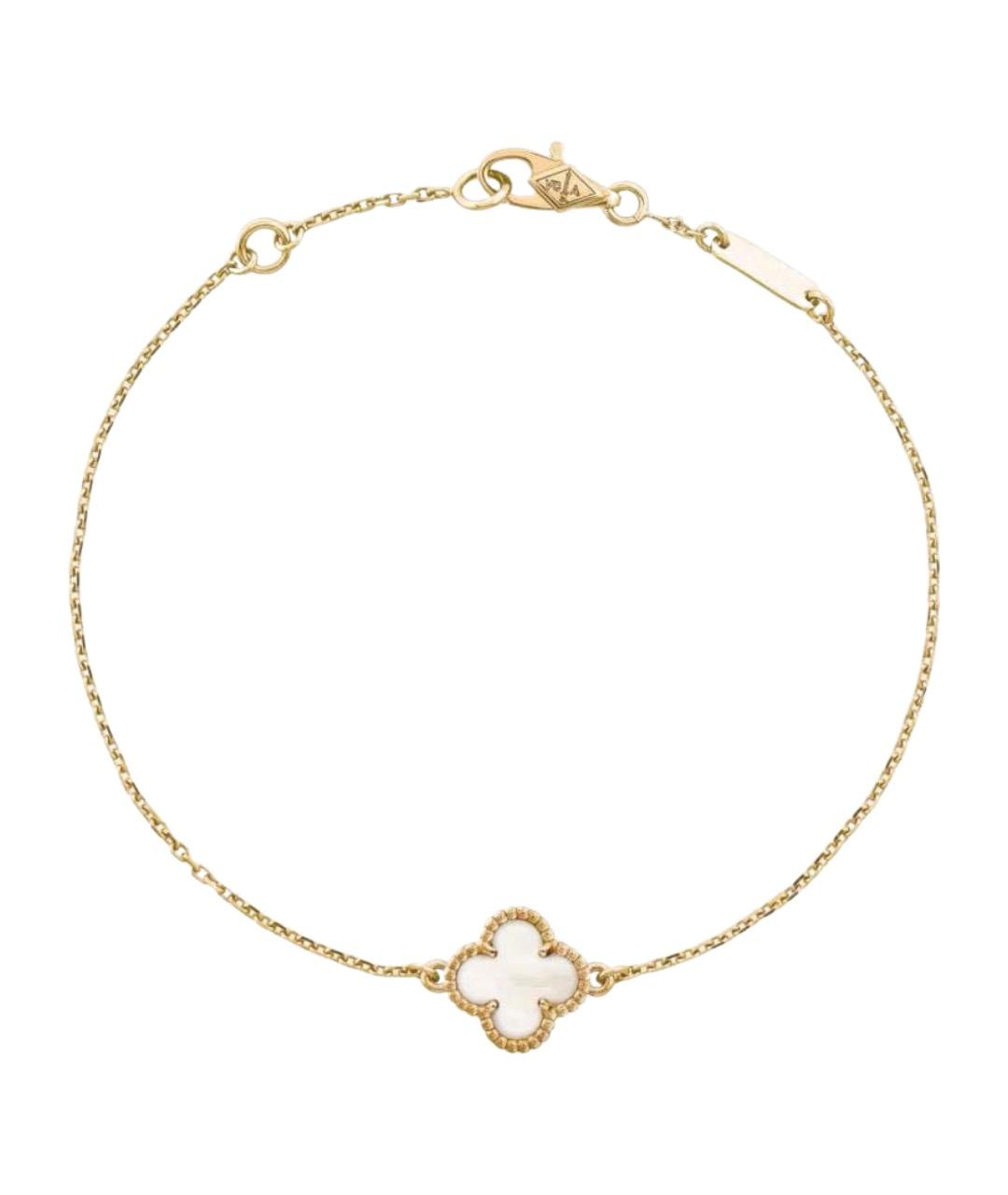 VAN CLEEF & ARPELS Белый браслет из желтого золота, фото 1