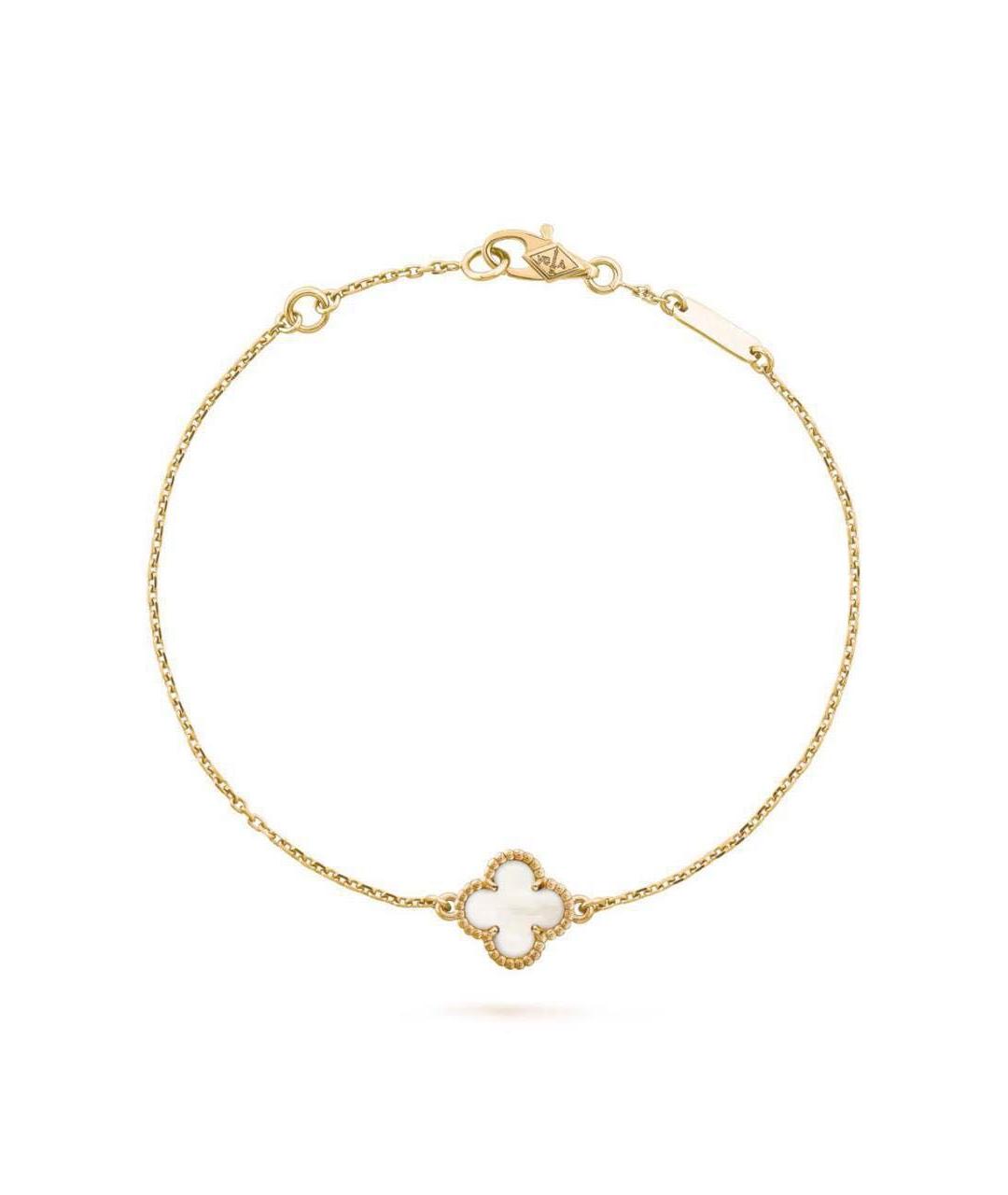 VAN CLEEF & ARPELS Белый браслет из желтого золота, фото 3
