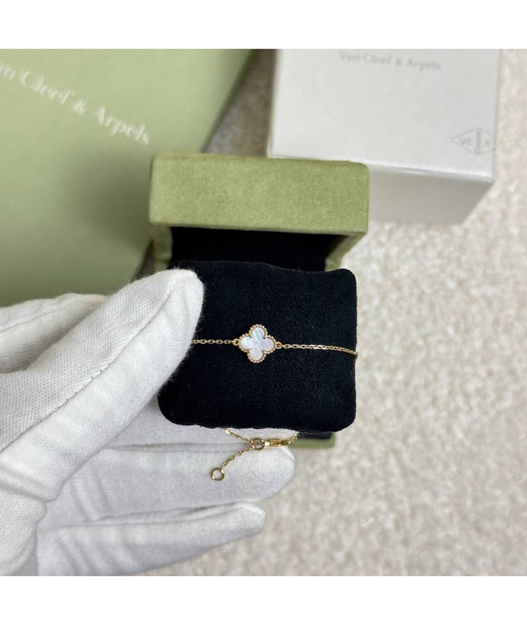 VAN CLEEF & ARPELS Белый браслет из желтого золота, фото 2
