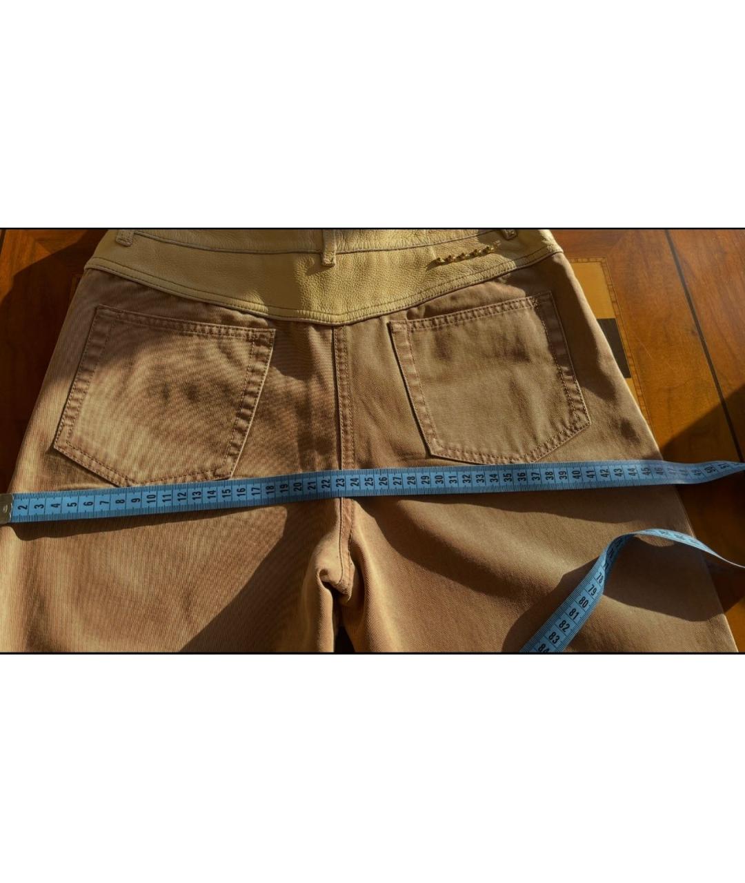 CHANEL Горчичные хлопковые джинсы клеш, фото 6