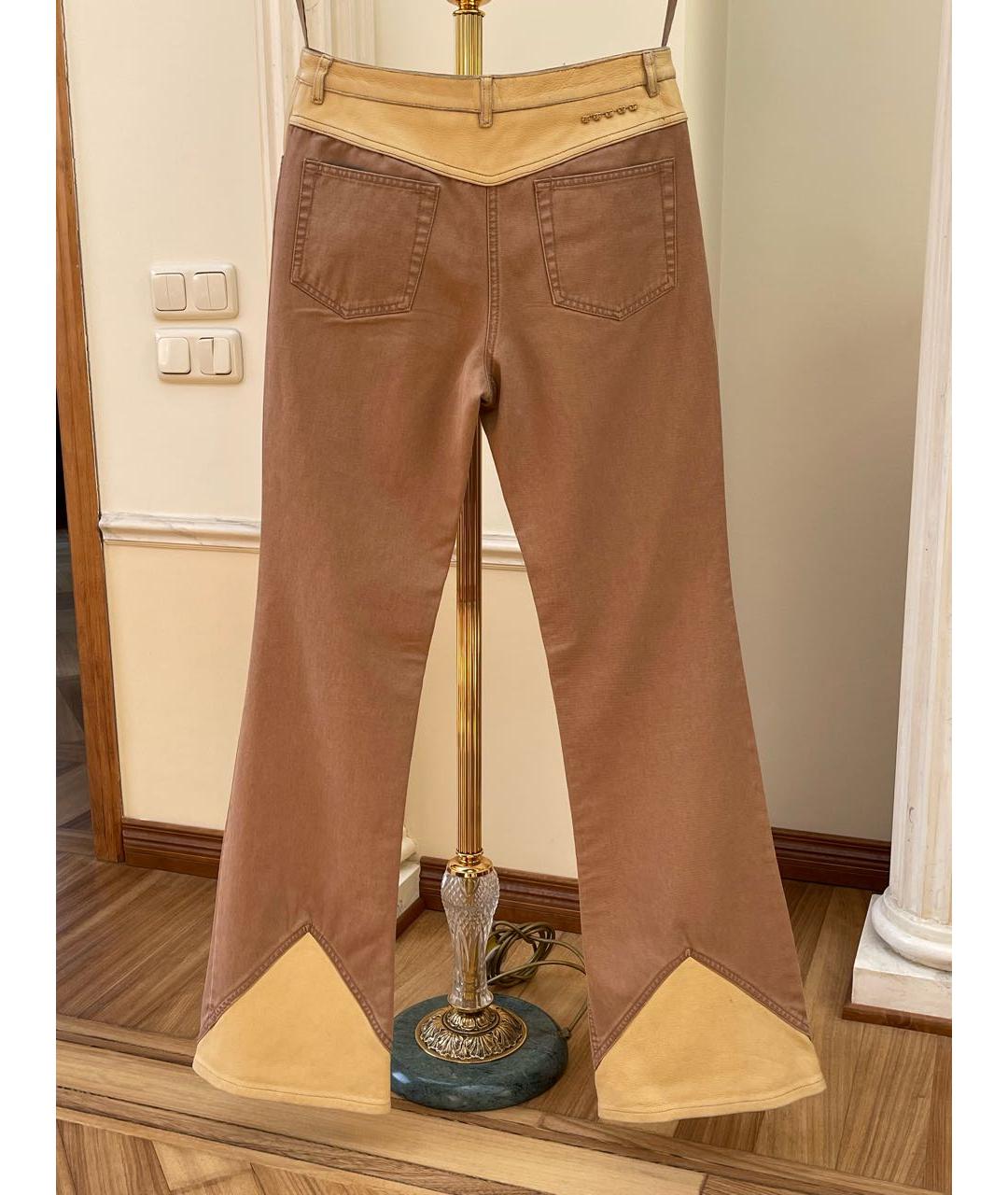 CHANEL Горчичные хлопковые джинсы клеш, фото 2