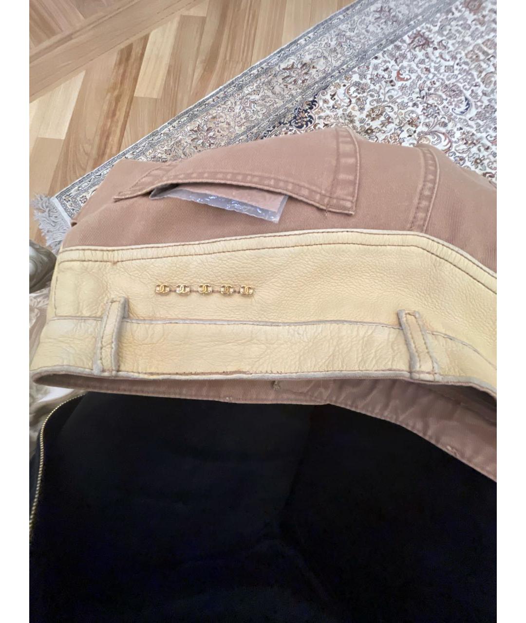 CHANEL Горчичные хлопковые джинсы клеш, фото 8