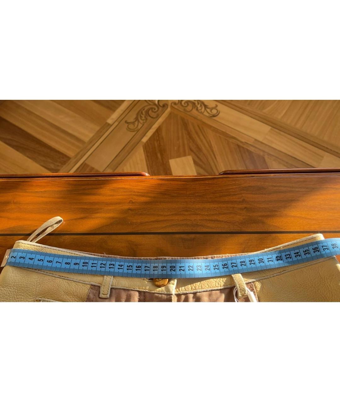 CHANEL Горчичные хлопковые джинсы клеш, фото 5