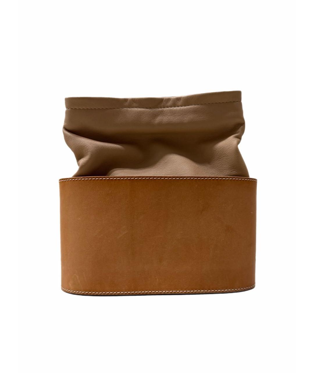 MAISON MARGIELA Коричневая кожаная сумка с короткими ручками, фото 9